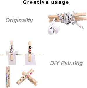 Pinzas de Ropa Modernas Multifuncionales de Madera de Abedul de 7.2cm, Duraderas y Ecológicas, para Sala de Estar, Cocina y Baño, Venta al Por Mayor Personalizada - Product Image 4