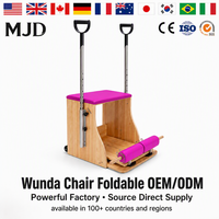 Machine de Pilates pliable en bois pour gagner de la place, lit de Pilates professionnel de qualité studio pour le fitness, certifié CE ISO SGS