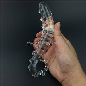 Komioh-consolador anal de 17cm para adultos, juguete sexual realista de cristal transparente, nuevo diseño - Product Image 3