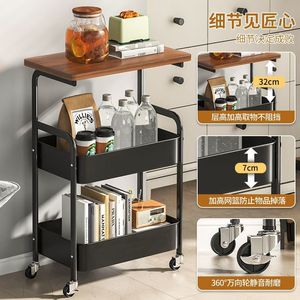 Carrito de almacenamiento móvil tipo estantería, estante de almacenamiento de pie para cocina, dormitorio, estante para refrigerios de varias capas, baño y aseo - Product Image 4