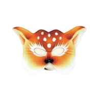 Masque de fête en peluche pour enfants, animaux en peluche (tigre, renard, loup, zèbre, cerf, hibou), fabrication OEM/ODM, certifié CE et CPC.