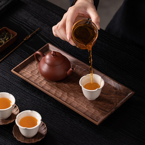North American Walnut Wood <b>Tea</b> Tray Solid Wood Rectangular Durable For Kung Fu <b>Tea</b> <b>Set</b> Household Dry Brewing Afternoon <b>Tea</b> - Product Image 3