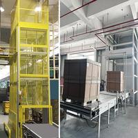 Konveyor Angkat Vertikal Tugas Berat dengan Pengunci Keamanan untuk Gudang Otomatis, Pallet, Kotak, dan Karton