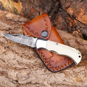 Damascus Folding <b>Knife</b> Secure Frame <b>Lock</b> Damascus Steel Blade Wood Handle Industrial Grade OEM/ODM Manufacturer 3-Year Warranty - Product Image 6