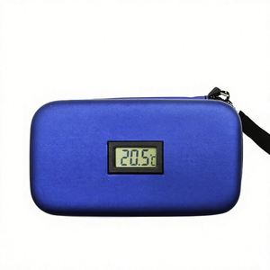 Bolsa de Almacenamiento de Insulina de Lujo Asequible, Azul, de EVA, Portátil, con Termómetro Digital y Bolsa de Hielo para Exteriores - Product Image 1