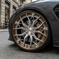Jantes en alliage forgé sur mesure bicolores dorées polies à 5 branches en Y de 19, 20, 21, 22 pouces 5x112 5x120 5x130 pour BMW M3 M4 Mercedes Classe C Classe E