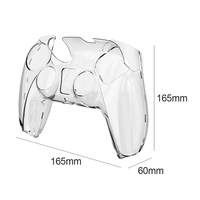 Coque complète transparente pour contrôleur PS5 en caoutchouc souple housse en Silicone transparente étui de protection transparent pour accessoires de jeu PS5
