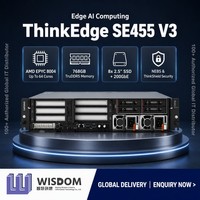 Nuevo Servidor en Rack Lenovo ThinkEdge SE455 V3 AMD EPYC 8024PN de 8 Núcleos, GPU Edge AI Inferencing, Telco NEBS 200GbE 2U