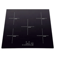 Table de cuisson à induction encastrée multi-brûleurs de 4 mm, résistante aux rayures, à l'usure et aux hautes températures, avec panneau en verre