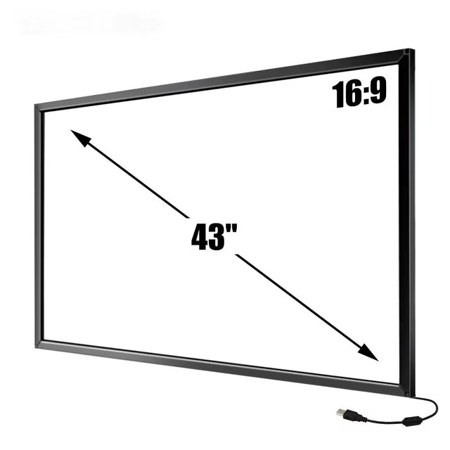 43" IR Touch Frame Multi-Touch Infrared Screen Panel Quick Response for TV / Kiosk / Whiteboard USB Retrofit Kit