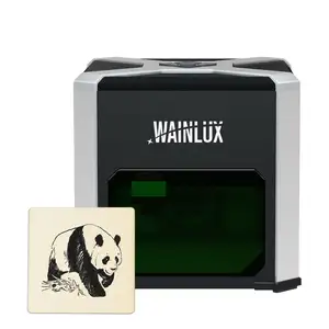 Wainlux Router CNC Mini Pengukir, Mesin Pemotong Pengukir Laser Penanda Laser untuk Kaca Kulit Kayu