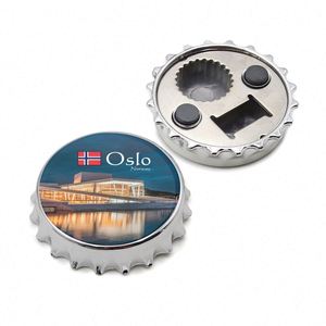 Manufacturer Customized Logo Foil Printing Beach City Tourist Souvenir Metal <b>Fridge</b> Magnet Bottle Opener Custom - Product Image 1