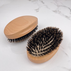 Cepillo de <span class=keywords><strong>Pelo</strong></span> Ovalado Compacto de Madera para Mujer con Cerdas de Jabalí, Cojín de Aire, Desenreda, Marca Privada, Peine de Masaje Capilar para un Mejor Cuidado del Cabello - Product Image 4