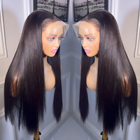 Perruque Lace Front HD 13x6 sans colle, cheveux humains vietnamiens bruts doublement étirés, ultra-lisses, densité 250%, Ombré Brun, Vente en gros