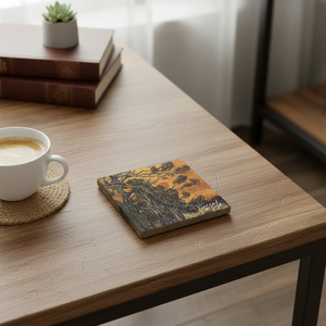 Vincent Van Gogh Series Single Coaster <b>Set</b> <b>Square</b> Stone for Business Cup Mat Gift or Promotion - Product Image 3