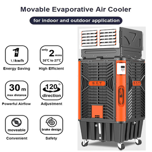 Industrielle Gewerbe 1,1 kW 18000 m³/h Tragbarer Verdunstung luftkühler Sumpf kühler Tragbar mit Rädern - Product Image 3