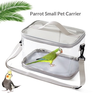 Cage <span class=keywords><strong>de</strong></span> transport transparente, ventilée et légère pour oiseaux, à porter à l'épaule, adaptée aux perroquets et aux petits oiseaux, pour les voyages en extérieur, produits pour animaux <span class=keywords><strong>de</strong></span> compagnie - Product Image 2