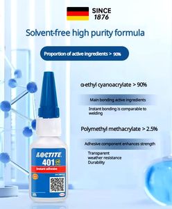 Adhesivo de secado rápido multiusos <span class=keywords><strong>Loctite</strong></span> 401, <span class=keywords><strong>pegamento</strong></span> instantáneo <span class=keywords><strong>para</strong></span> metal, madera, cerámica y <span class=keywords><strong>plástico</strong></span>, suministro directo del fabricante chino. - Product Image 4