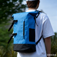 Sac à dos étanche 20L à fermeture roll-top, ergonomique, avec bretelles de soulagement du poids, 5 couleurs au choix pour les sports nautiques, le camping et les trajets quotidiens