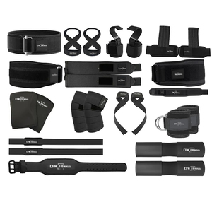 Biểu Tượng Tùy Chỉnh Phòng Tập Thể Dục Phụ Kiện Nâng Vành Đai Cổ Tay Kết Thúc Tốt Đẹp Cử Tạ Neoprene Đầu Gối Tay Áo Vai Pad Mắt Cá Chân Dây Đeo - Product Image 1