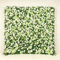 NINI Spécial Saint-Valentin Mur de fleurs artificielles en soie de 2,4 m fait main, écologique, rouge/couleurs personnalisées, pour décoration de mariage moderne