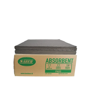 Alfombrillas absorbentes universales SABER de grado industrial, 160 unidades, color gris, para limpieza segura en mantenimiento rutinario y respuesta a derrames mixtos. - Product Image 1