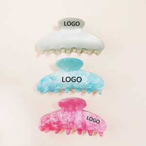 Mi Dairy LOGO PERSONALIZADO 3000 + COLORES OEM ODM acetato acrílico personalizado pinzas para el cabello de gran tamaño accesorios 880030 - Product Image 1