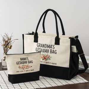 กระเป๋าสะพายผ้าใบสีทึบปรับแต่งได้ใหม่กระเป๋าสะพายผ้าใบผ้าใบแบบธรรมดา - Product Image 3