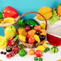 Realistiche kleurrijke milieuvriendelijke lichtgewicht kunstmatige fruit- en groenten van schuim voor thuis, feestjes, supermarkten, Thanksgiving en Kerstmis
