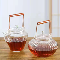 Service à thé en verre Borosilicate, vente en gros, résistante à la chaleur, tasse à thé en verre transparent 500ml, livraison gratuite