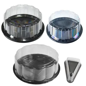 Eco-friendly Food 6 10 Inch Dome Clear Disposable Dome Plastic Cake Container PET Transparent Round Cake Packaging Box With Lid