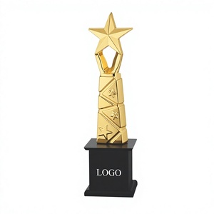 High-quality award trophy with stylish design and premium finish for memorable <b>presentations</b> metal gold silver bronze trophies - Product Image 1