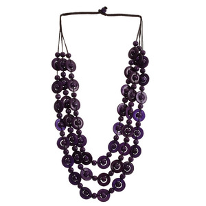 Collar con colgante de concha de coco bohemio hecho a mano con cuentas de múltiples capas, collar largo llamativo, collar de nuez de Coco <span class=keywords><strong>Kukui</strong></span> <span class=keywords><strong>Lei</strong></span> - Product Image 6