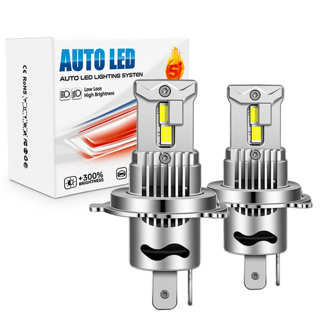 Direct Factory 80W 30000LM Mini LED Headlight Bulb 1:1 Size CSP Car Lamp H7 H4 9005 9006 with Cooling Fan 12V