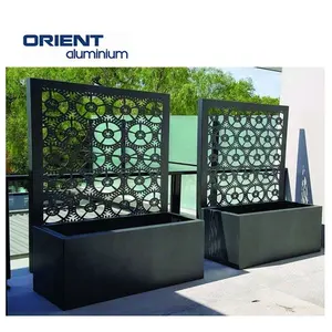 wholesaler pvc laser cut metal fence panel balcony railing laser Cut Decorative metal Garden Screen privacy Outdoor Divider