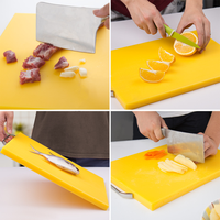 Planches à découper en plastique de qualité alimentaire en PE, rondes/carrées, colorées, pour une utilisation culinaire