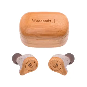 Eco Friendly Gaming Tws Design With Bass Bamboo Sports enc noise Ear phones Wireless Earbuds Micro Bluetooth Earphone 8D