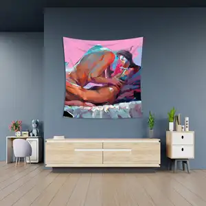 Nude Woman Wall Painting Art Decor Couple Love Tapestries Vintage Erotic Tapestry for Home Room Decor
