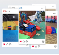 Vente en gros usine : Boîte de saut pliable personnalisée en mousse EPE pour la gym à domicile, boîte de step d'entraînement antidérapante en cuir PU