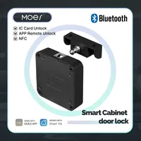MOES Tuya pour Smart Plastic OLED Hotel Bar Cabinet Lock App Remote Control Monitoring Keyless IC Card Unlock Door Locker