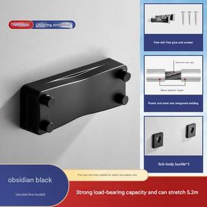 <span class=keywords><strong>Corde</strong></span> à <span class=keywords><strong>linge</strong></span> murale rétractable pratique et multifonctionnelle en aluminium inoxydable pliable pour l'extérieur et la <span class=keywords><strong>maison</strong></span> à rebond lent - Product Image 6