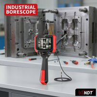 Endoscope industriel avec objectif de 3,9 mm, câble de 2 m, écran HD de 5 pouces, 360° °   Endoscope vidéo articulé 720P étanche IP67