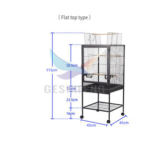 Papağan güvercinler için uygun oynayan çubuk ile büyük kuş kafesi ayakta sandık ev kuş malzemeleri demir tel kuş evleri ile çatı - Product Image 6