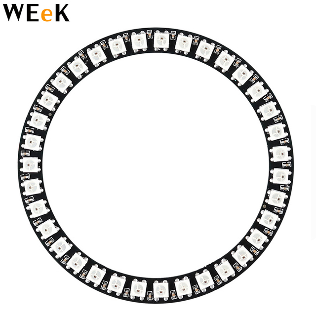 Addressable WS2812B SK6812 35 LEDs Pixel Ring Modules DC5V RGB Full Color Round LED Circle for Arduino 35Leds WL-WS2812B-R35