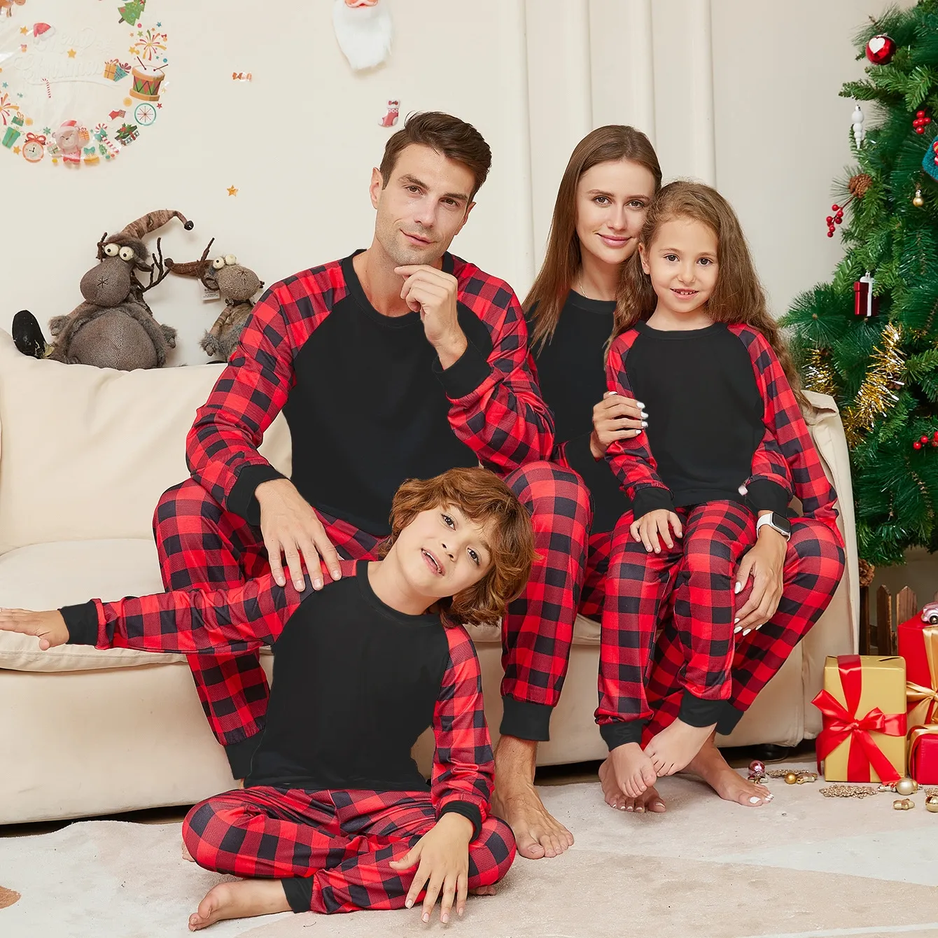 Bijpassende Kerst Pyjama Voor Familie Grappige Vakantie Schattige Kerst Nachtkleding Pjs Set