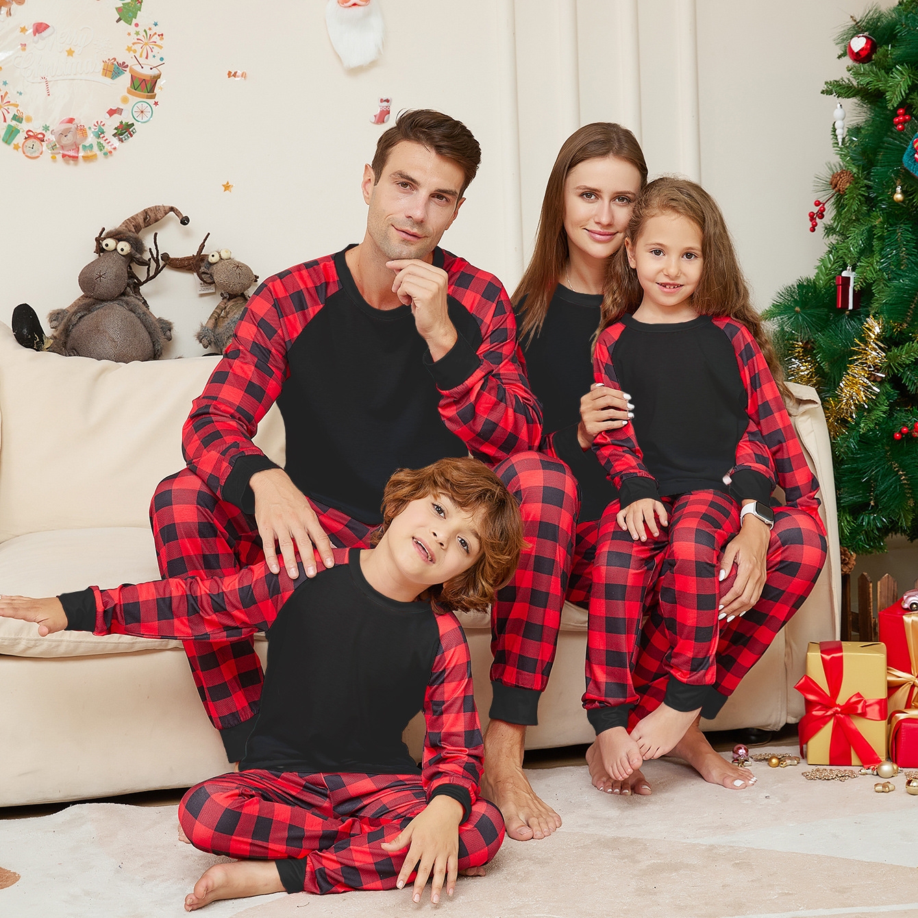Pijama Invierno Pijamas De Hombre Chistosas Pijamas Familiares