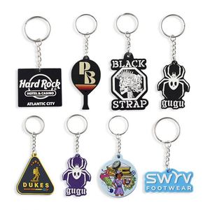 Porte-clés personnalisé en PVC 2D, porte-clés en silicone souple, porte-clés en caoutchouc personnalisé 3D, porte-clés personnalisé - Product Image 1