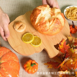 Tabla de cortar de bambú con forma irregular, bandeja de madera para servir frutas y queso, decoraciones para fiestas navideñas - Product Image 1