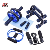 Peralatan Kebugaran Rumah Tangga CZFIT Factory Custom 7 Pcs Set Kombinasi Gym Band Push up Bar Power Roller Power Roller Workout