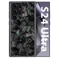 Coque en TPU en fibre de carbone forgé pour Samsung S22 S23 S24 S25 Ultra Plus FE coque de protection pour téléphone tendance brillante pour iPhone 17